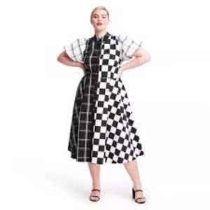 20W 22W PLUS CHRISTOPHER JOHN ROGERS x TARGET Checkerboard Shirtdress Dress